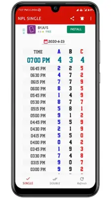 NPL PB RESULT android App screenshot 1